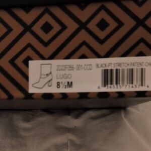 Lugo Black Stretch Patent Boots